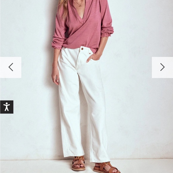 NWOT Boden Pink Lace Detail Women's Blouse - Picture 4 of 8